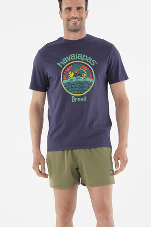 Havaianas - T-Shirt Round Patch Navy Blue