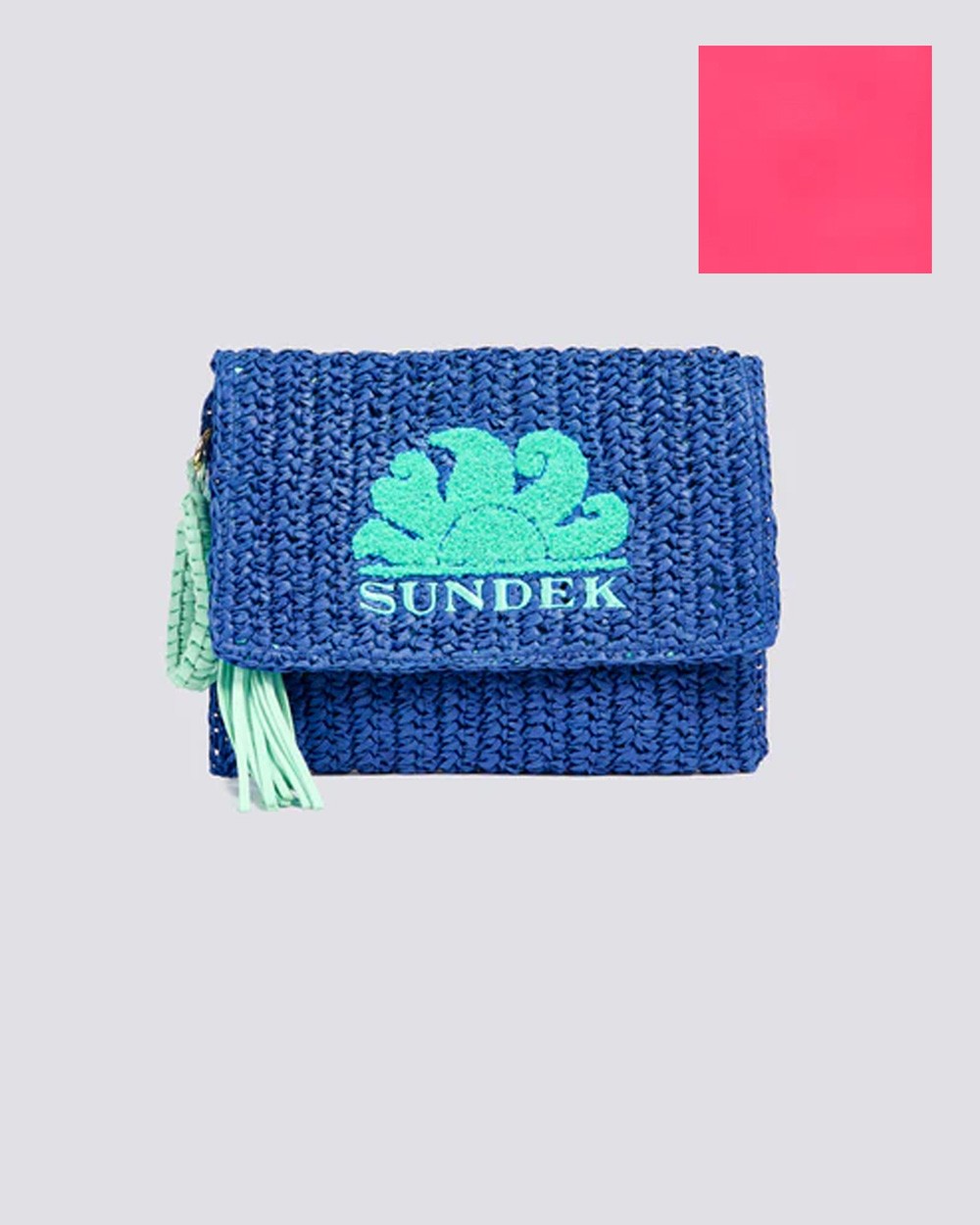 Gabi - pochette in paper straw aw022abpa100 a7000 pitaya