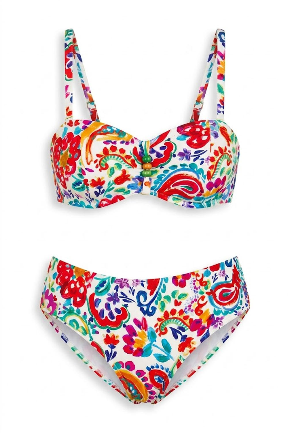 Donna Bikini Rosa Faia Top Ella Slip Ida Coppa D Fantasia Multicolore