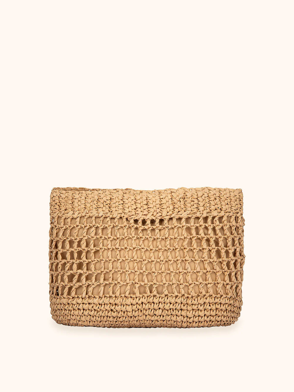 Donna Maxi Pochette Me Fui Rafia Marrone Chiaro Magnete