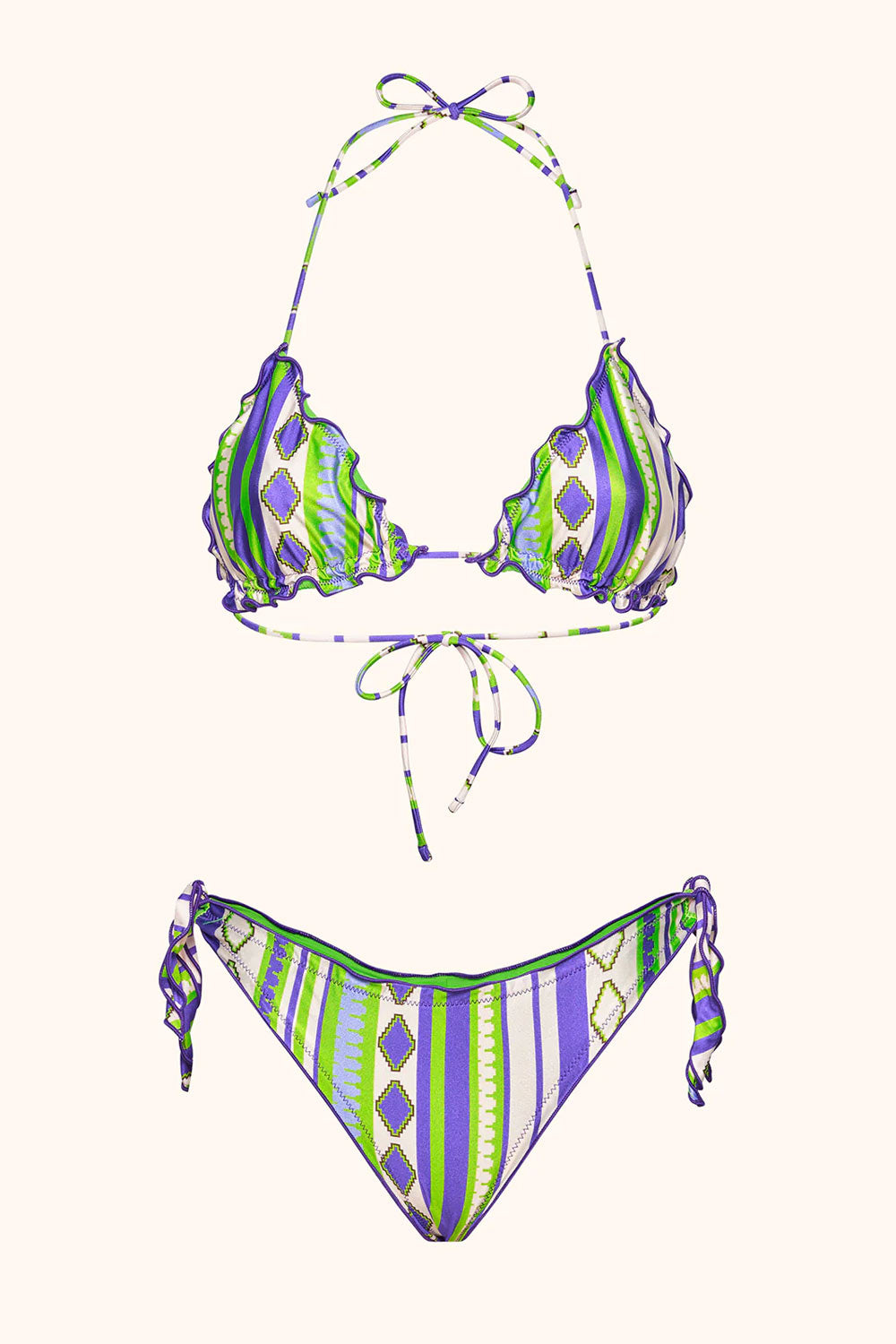 Donna Bikini Me Fui Triangolo Lycra Lucida Slip Nodi Fantasy