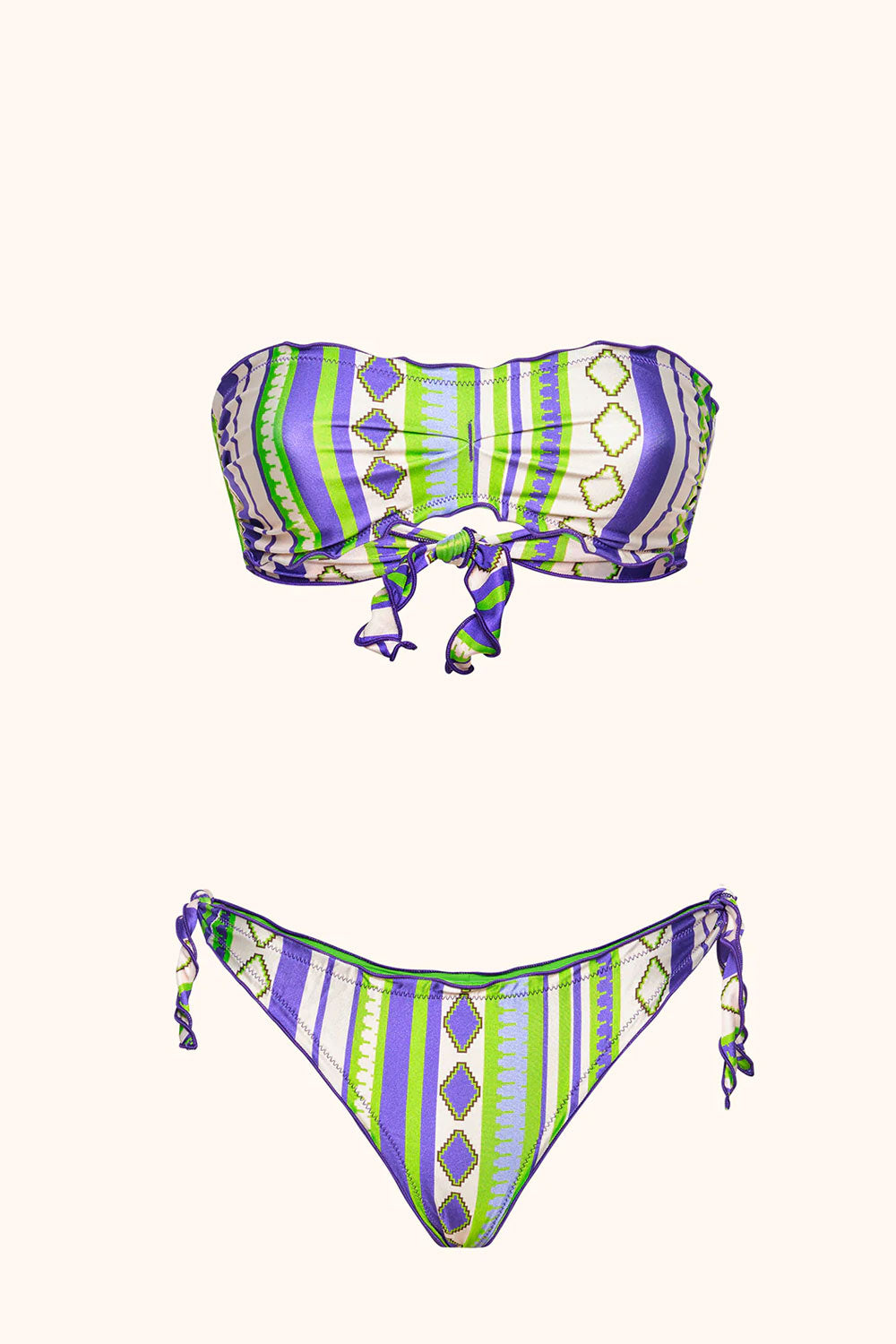 Donna Bikini Me Fui Fascia Lycra Lucida Slip Nodi Fantasy