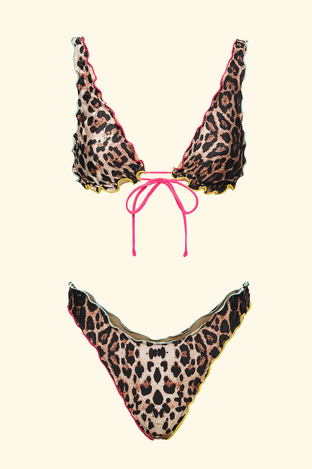 EffeK - Bikini Triangolo Alto con Slip Americano Fisso