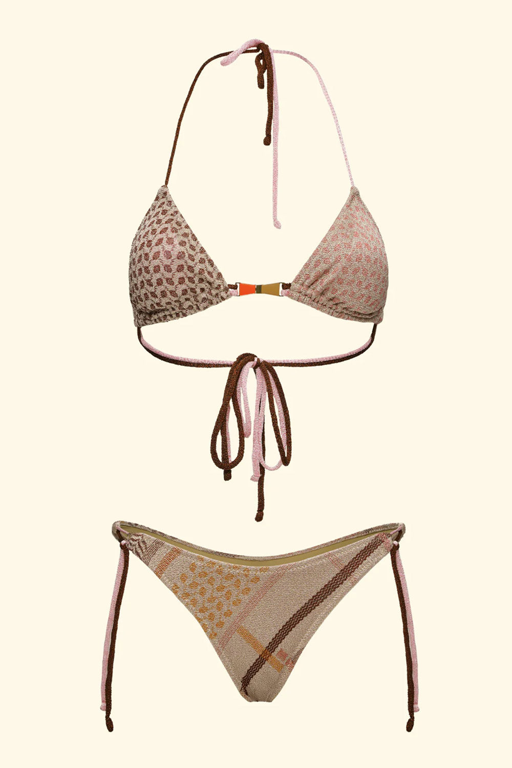 EffeK - Bikini Triangolo con Slip Americano regolabile