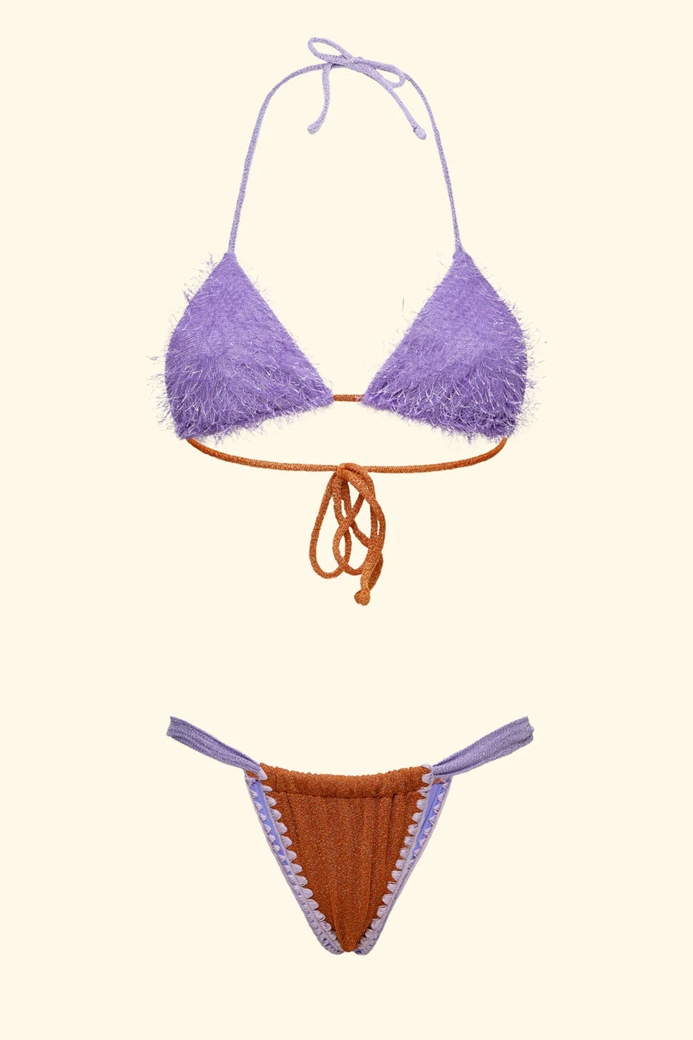 EffeK - Bikini Triangolo con slip brasiliano fisso