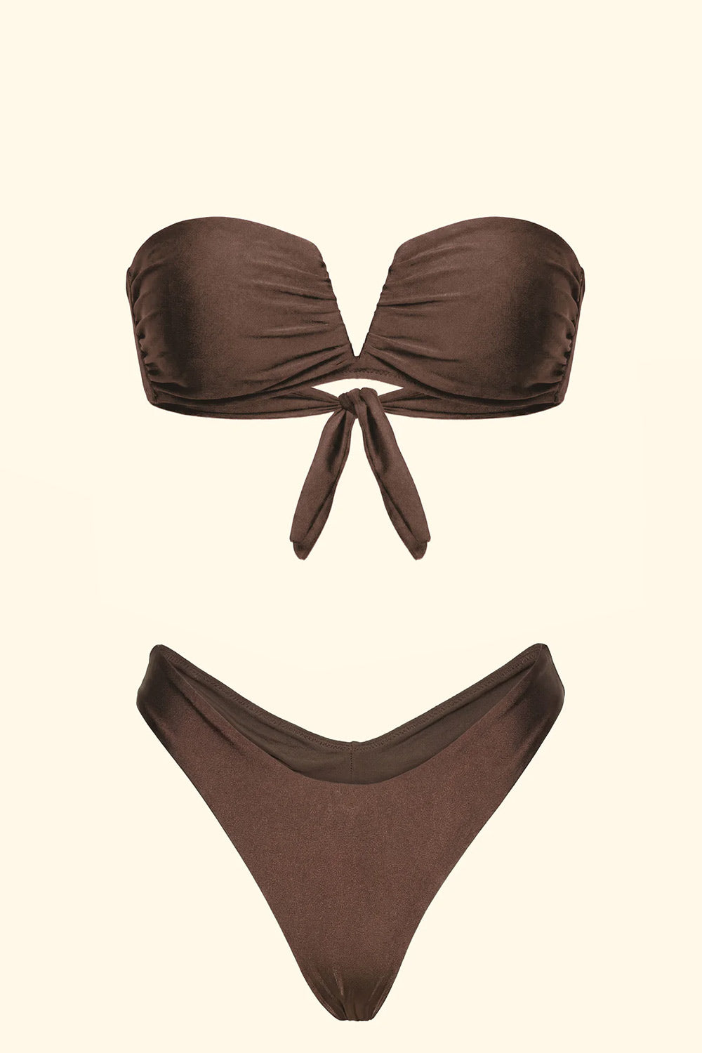 Bikini Fascia a V con slip americano fisso