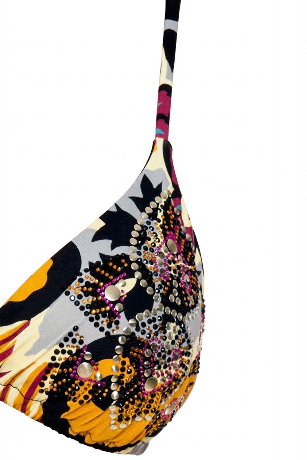 Miss Bikini - Bikini Triangolo damascato con cristalli
