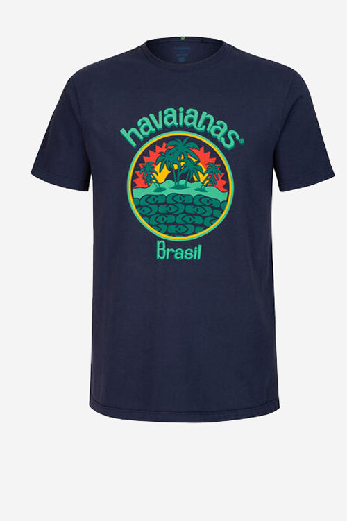 Havaianas - T-Shirt Round Patch Navy Blue