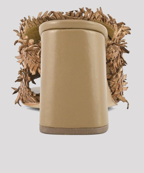 Coral blue - sandali con tacco in pelle intrecciata cb.k223.06/nat naturale