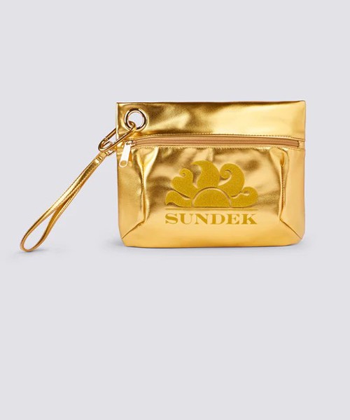 Pochette laminata con logo aw416abpula 101la gold