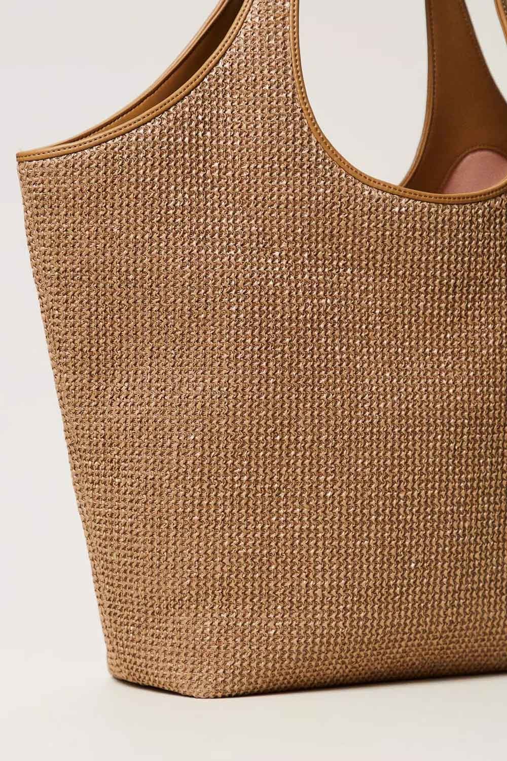 Borsa shopper effetto paglia 251ll8aaa 12112 +++