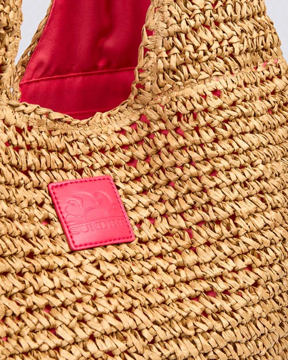 Borsa in paglia intrecciata aw714abpa100 a7001 pitaya