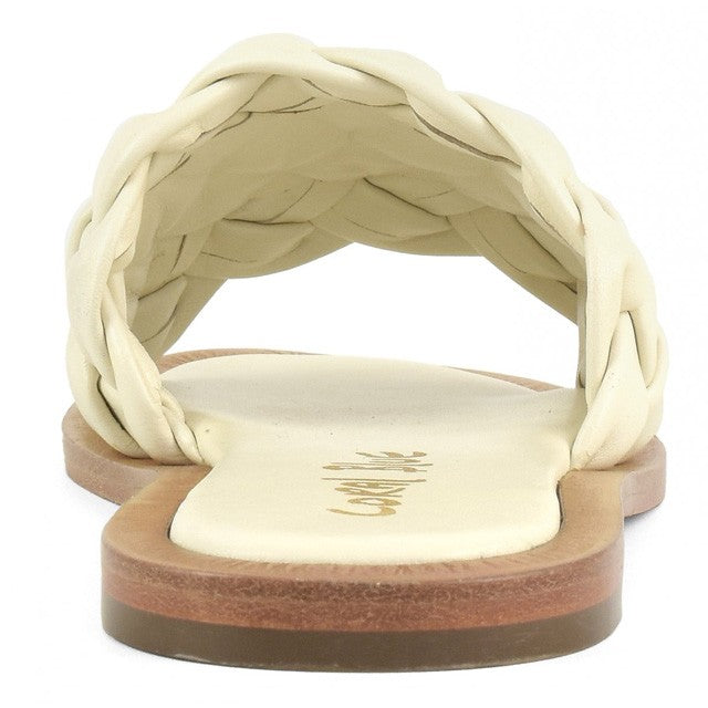 Coral blue - sandali in pelle intrecciata cb.k221.15/whi