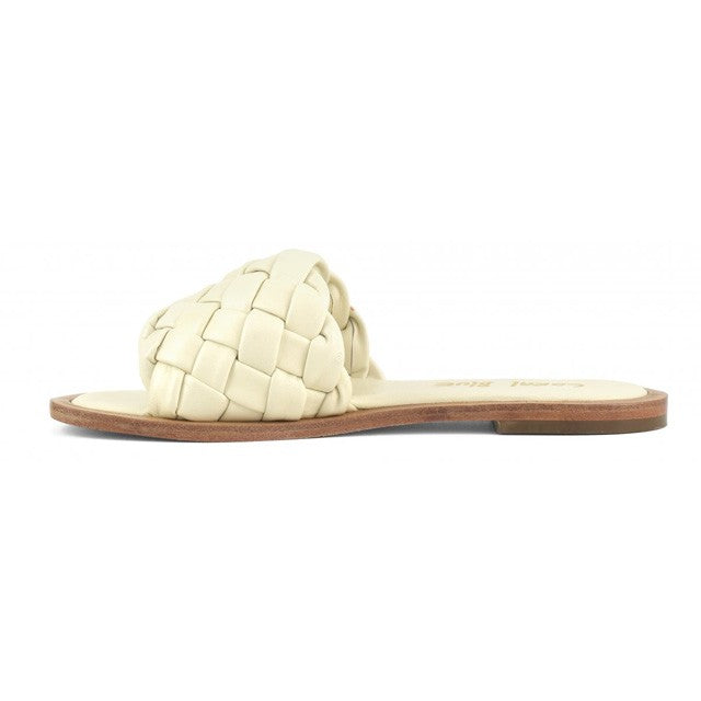 Coral blue - sandali in pelle intrecciata cb.k221.15/whi