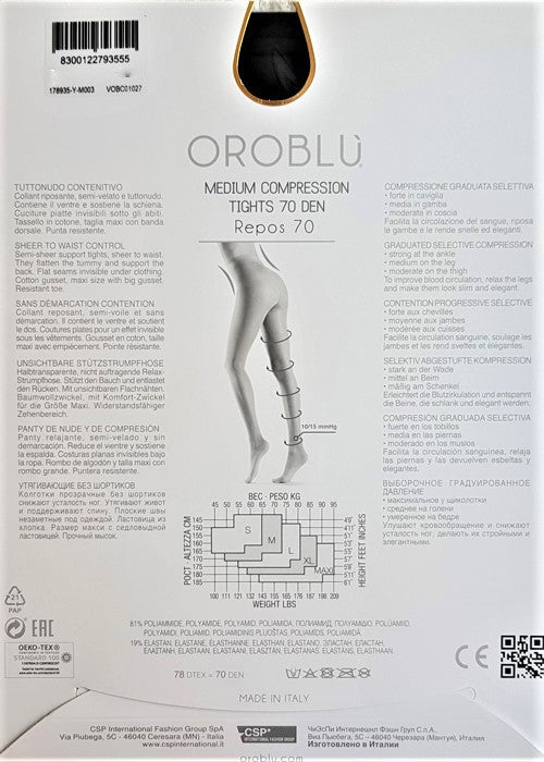 Collant a compressione graduata repos 70 vobc01027 singapour