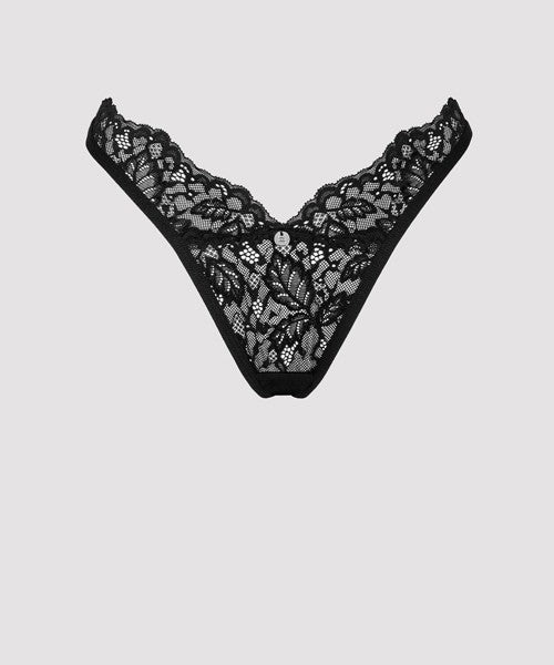 Obsessive lingerie - bellastia sexy perizoma nero in pizzo 3847