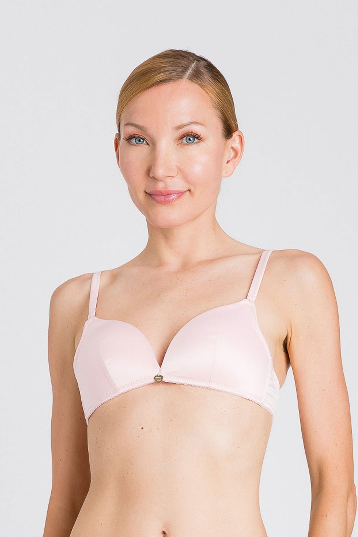 Twinset - reggiseno triangolo in raso antique white 241ll6e22 00245