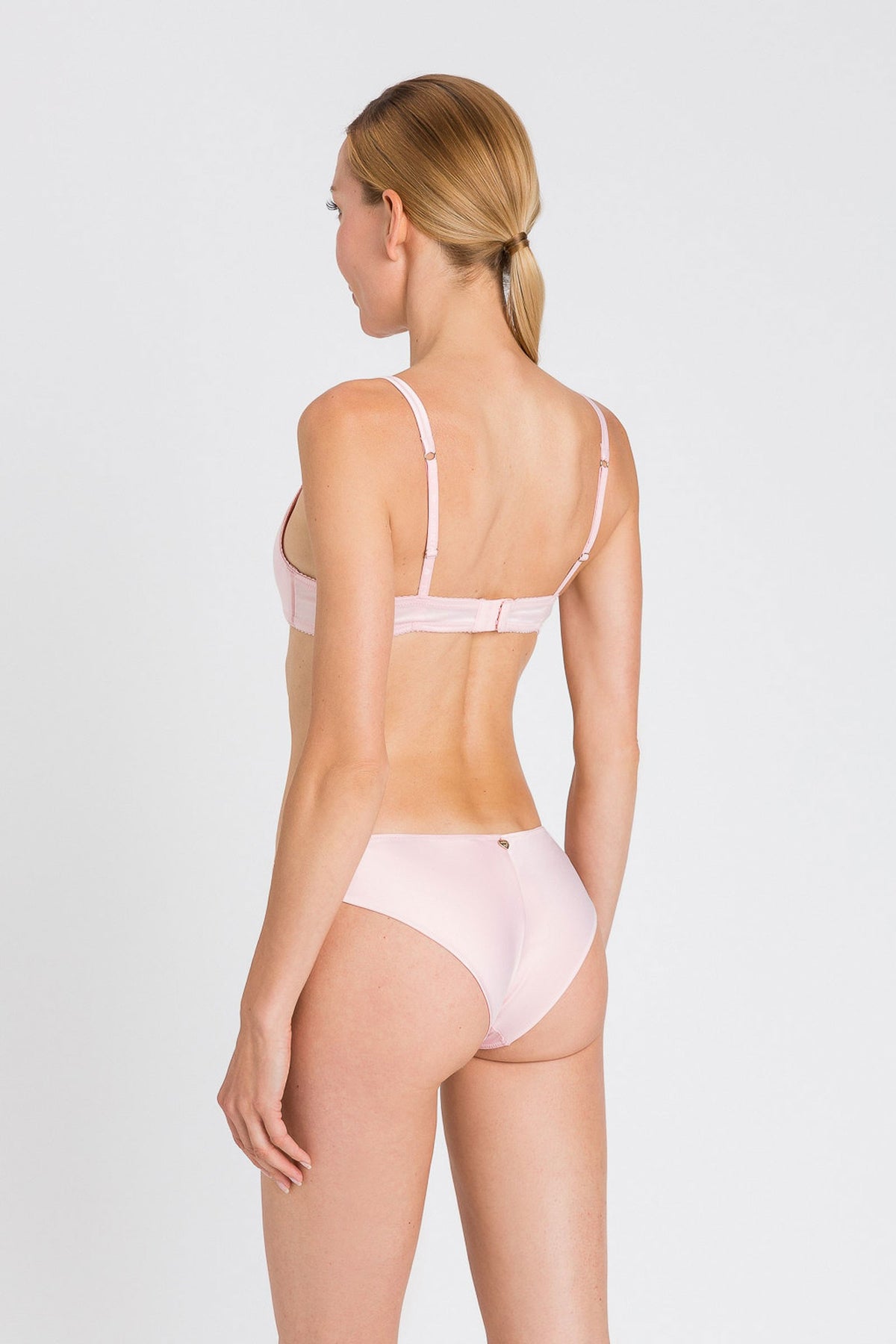Twinset - reggiseno triangolo in raso antique white 241ll6e22 00245
