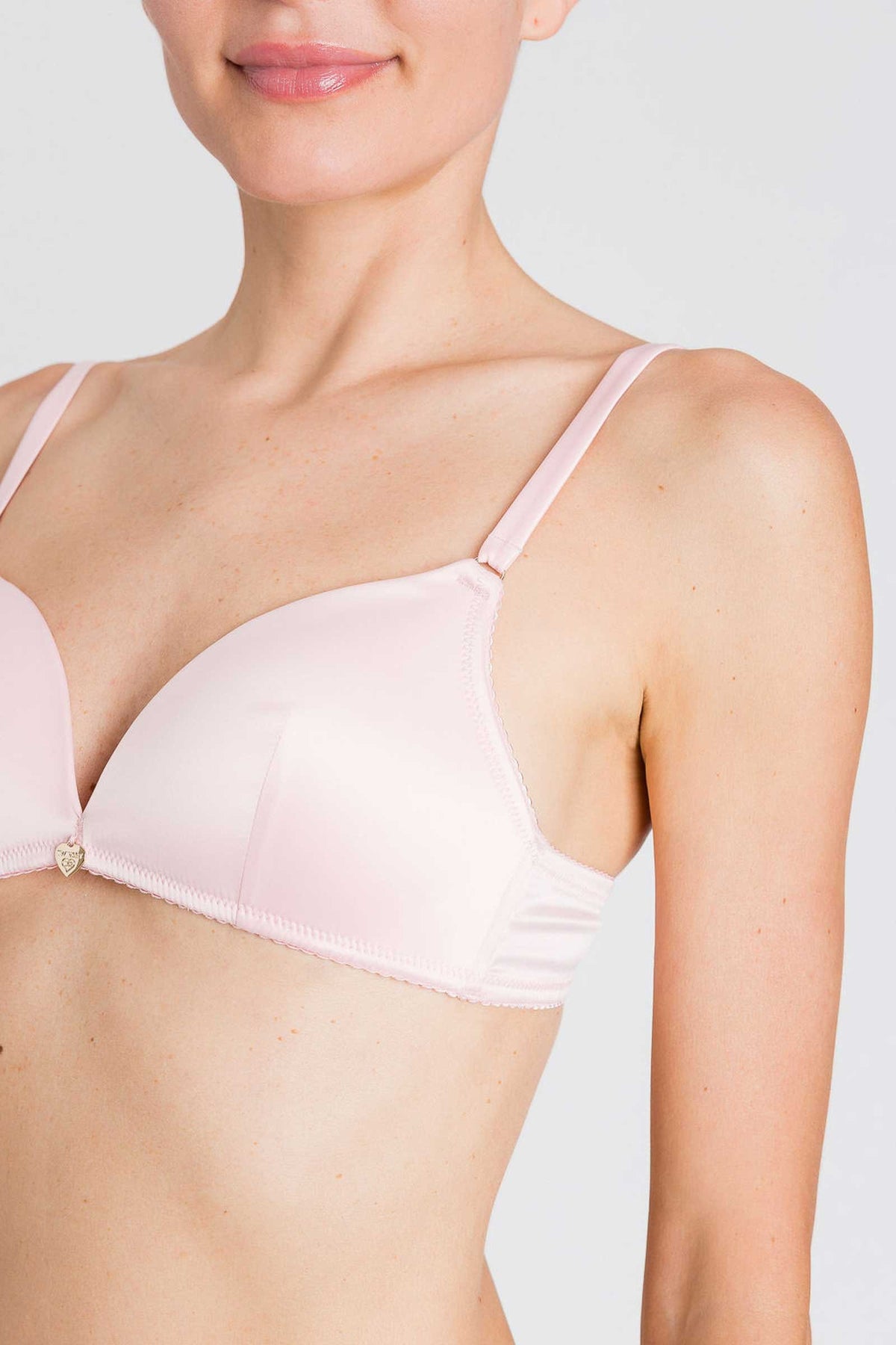 Twinset - reggiseno triangolo in raso antique white 241ll6e22 00245