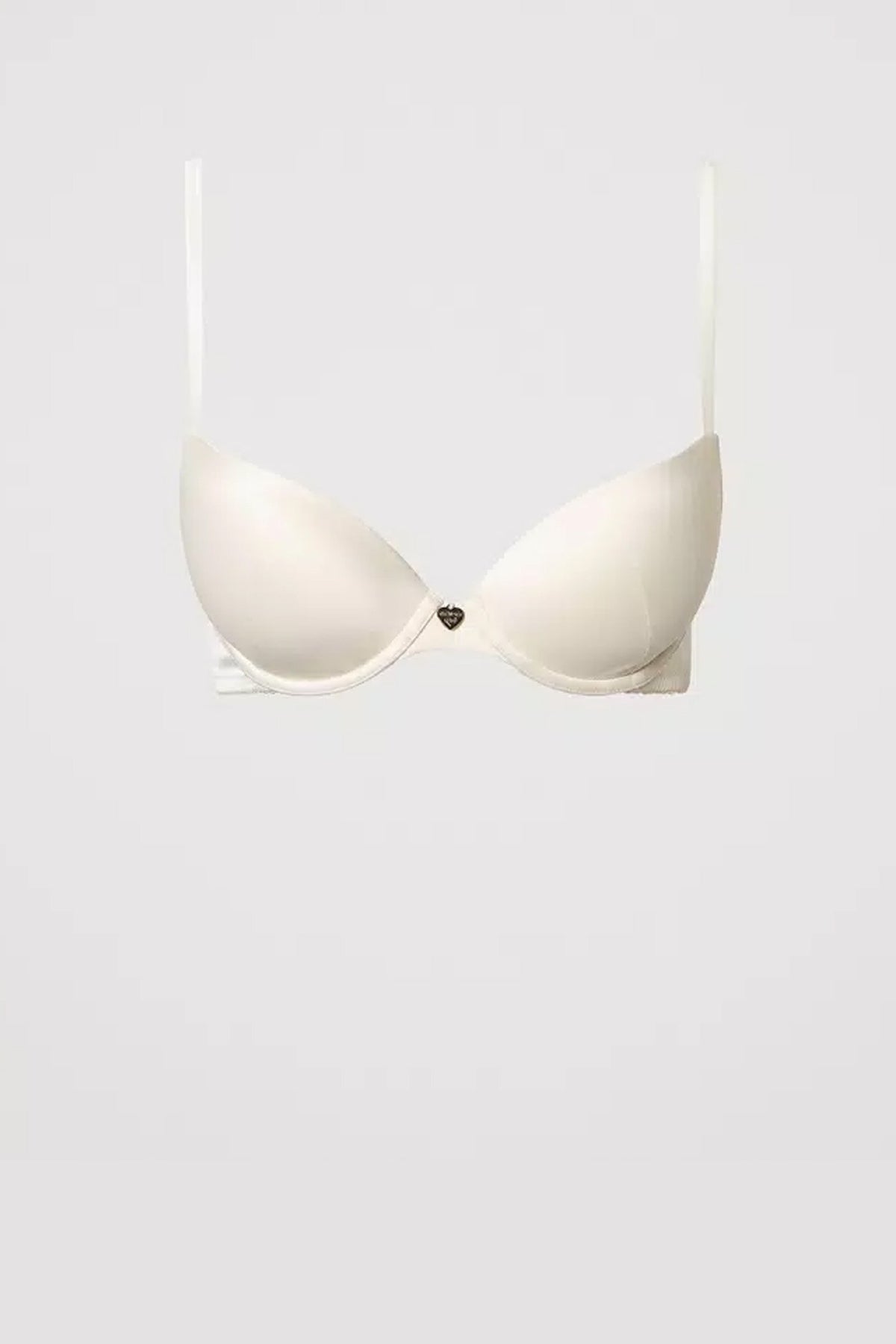 Twinset - reggiseno push-up in raso antique white 241ll6e44 00245
