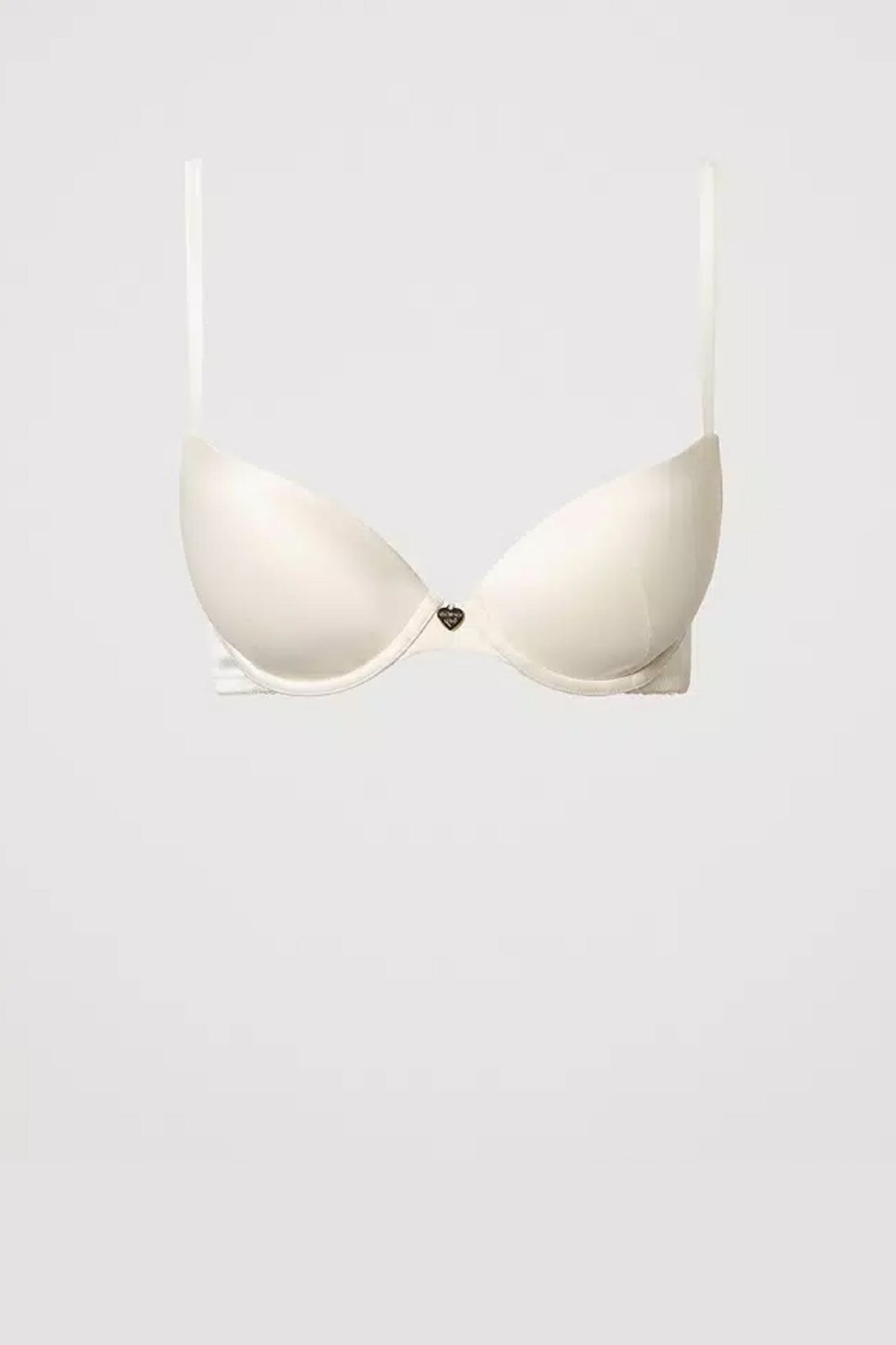 Twinset - reggiseno push-up in raso antique white 241ll6e44 00245