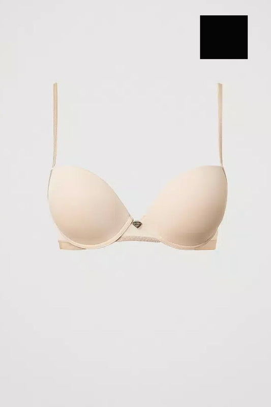 Reggiseno push-up con tulle 251ll6b44 00006 nero