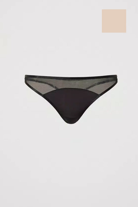 Slip perizoma con tulle 251ll6b88 11044 beige