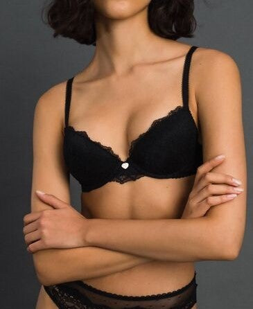 Twinset - reggiseno push-up con pizzo e tulle 192ll6c44
