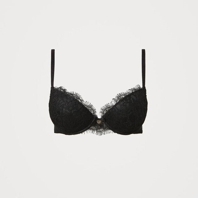 Twinset - reggiseno push-up in pizzo 211ll6344 nero
