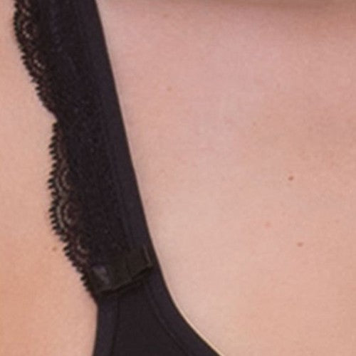 Rosa faia - reggiseno senza ferretto con coppa in spacer selma 5631 001 nero