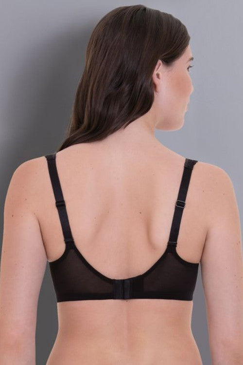 Rosa faia - reggiseno senza ferretto con coppa in spacer selma 5631 001 nero