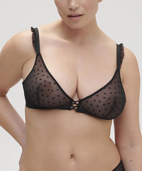 Simone perele -  reggiseno triangolo scollato lucie - 1c8250 015 nero
