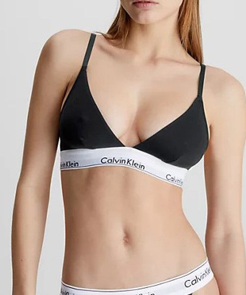 Ck - reggiseno a triangolo - modern cotton 000qf1061e 001 nero