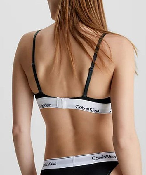 Ck - reggiseno a triangolo - modern cotton 000qf1061e 001 nero