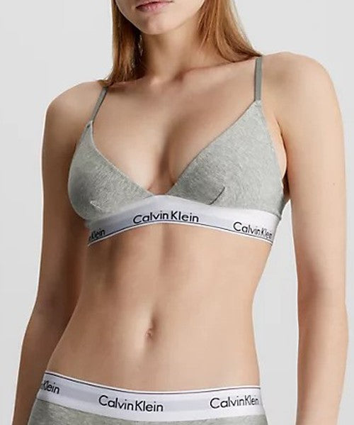 Ck - reggiseno a triangolo - modern cotton 000qf1061e 020 grigio