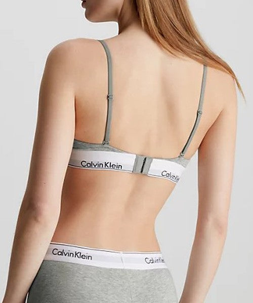 Ck - reggiseno a triangolo - modern cotton 000qf1061e 020 grigio