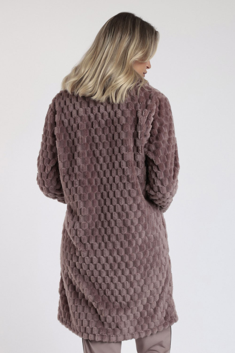 Admas - accappatoio in jacquard corel 67155-0-172 moka