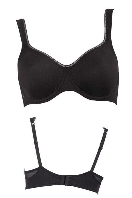 Rosa faia - reggiseno con ferretto twin firm 5694 001 nero