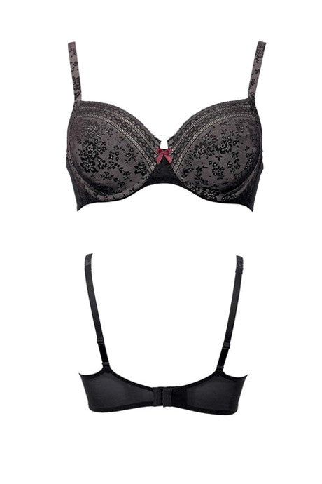 Rosa faia - reggiseno con ferretto fleur 5653 001 nero