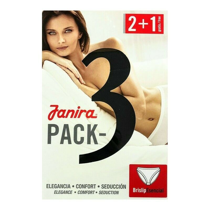 Pack 3 brislip esencial slip vita media 1031184 bianco