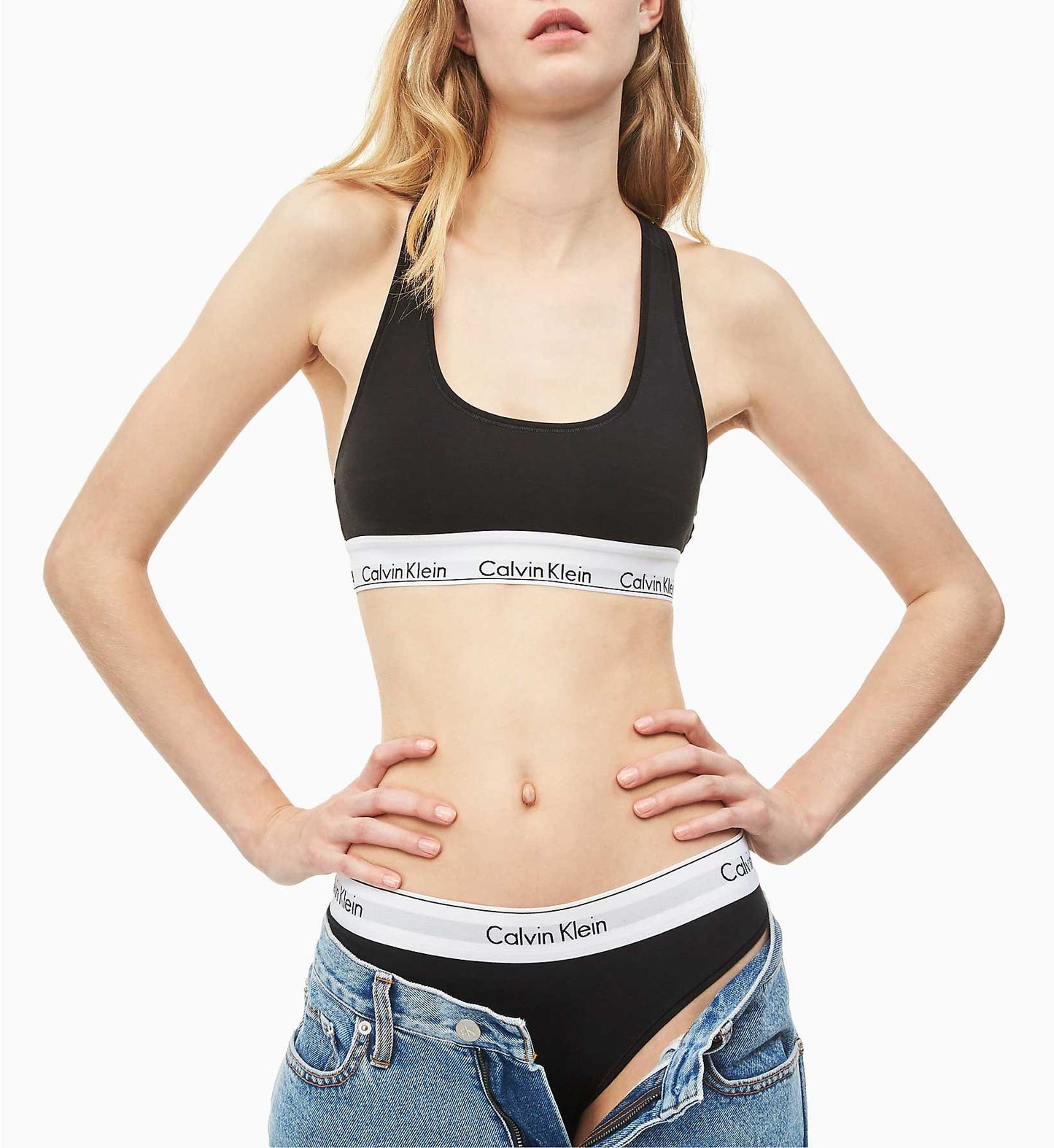 Ck - slip bikini cotton  0000f3787e nero