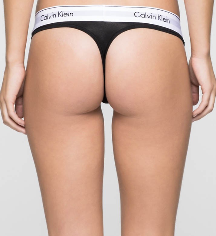Ck - perizoma cotton  0000f3786e 001 nero