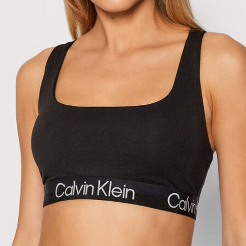 Ck - bralette top incrociato 000qf6684e-ub1 nero