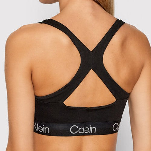 Ck - bralette top incrociato 000qf6684e-ub1 nero