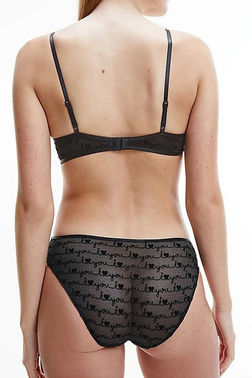 Ck - reggiseno scollo profondo semimbottito 000qf6715e-ve6