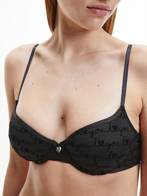 Ck - reggiseno scollo profondo semimbottito 000qf6715e-ve6