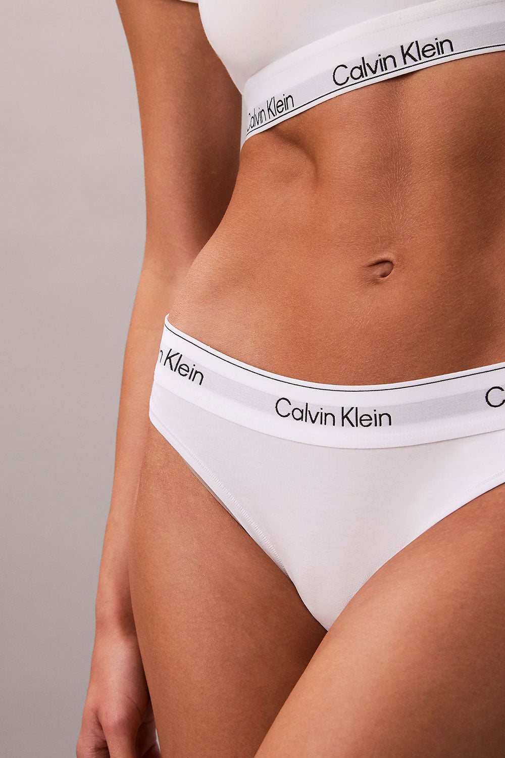 Ck - slip brasiliani - icon cotton modal lv00qf8522 100 bianco