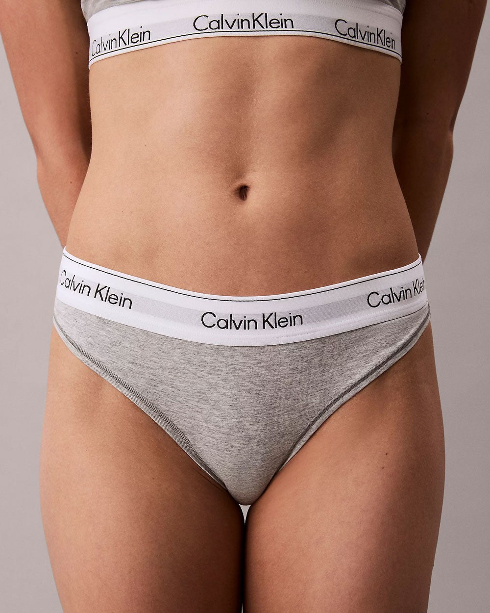 Ck - perizoma - icon cotton modal lv00qf8518 p7a grigio
