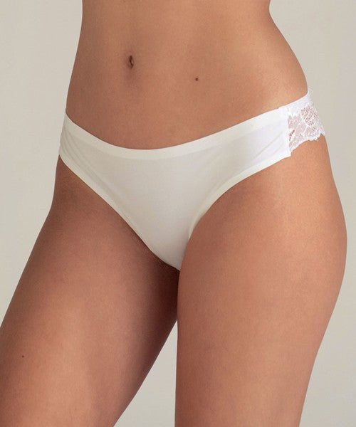 Parisblue - brasiliana in pizzo elasticizzato fairy bianco