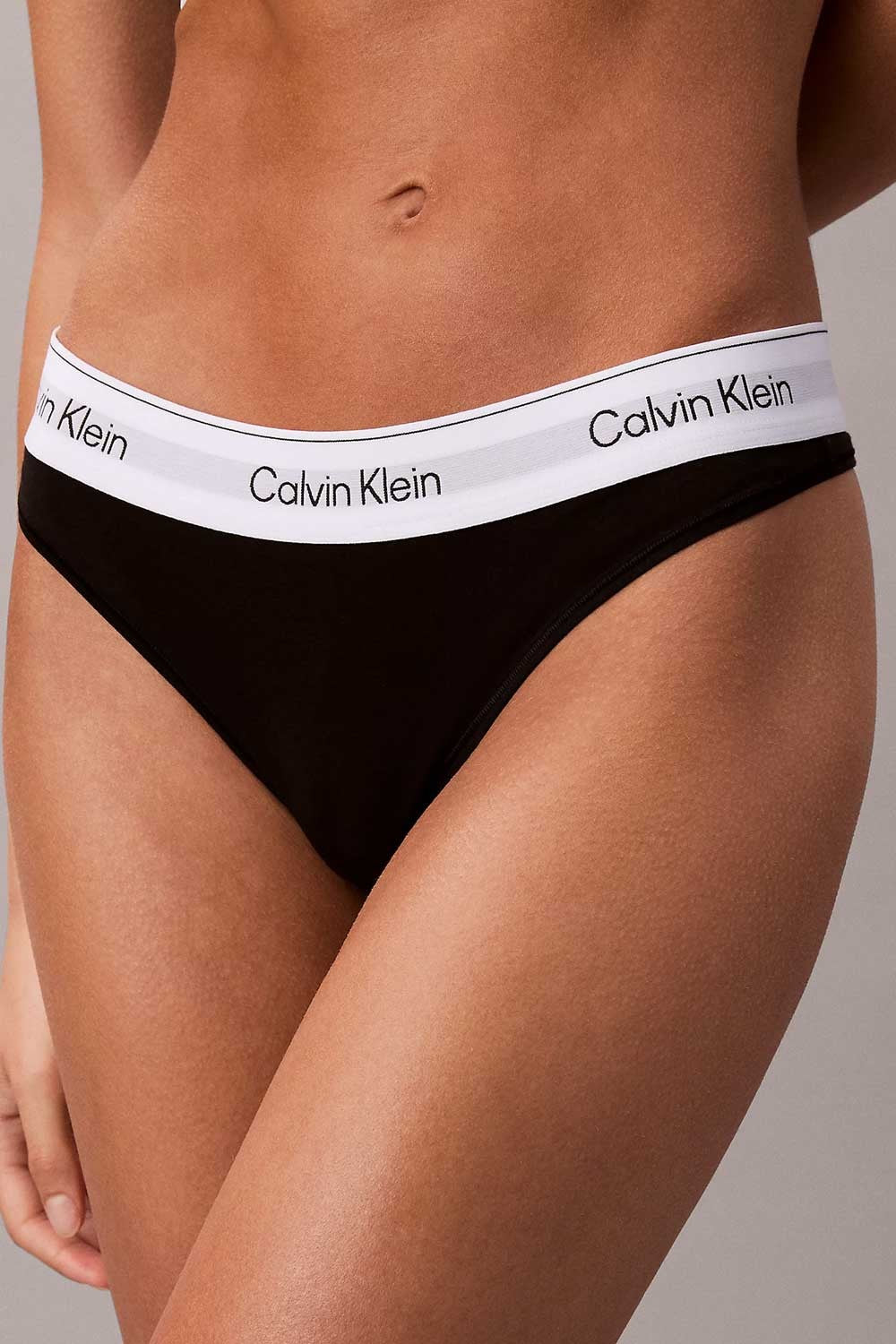 Ck - perizoma - icon cotton modal lv00qf8518 ub1 nero